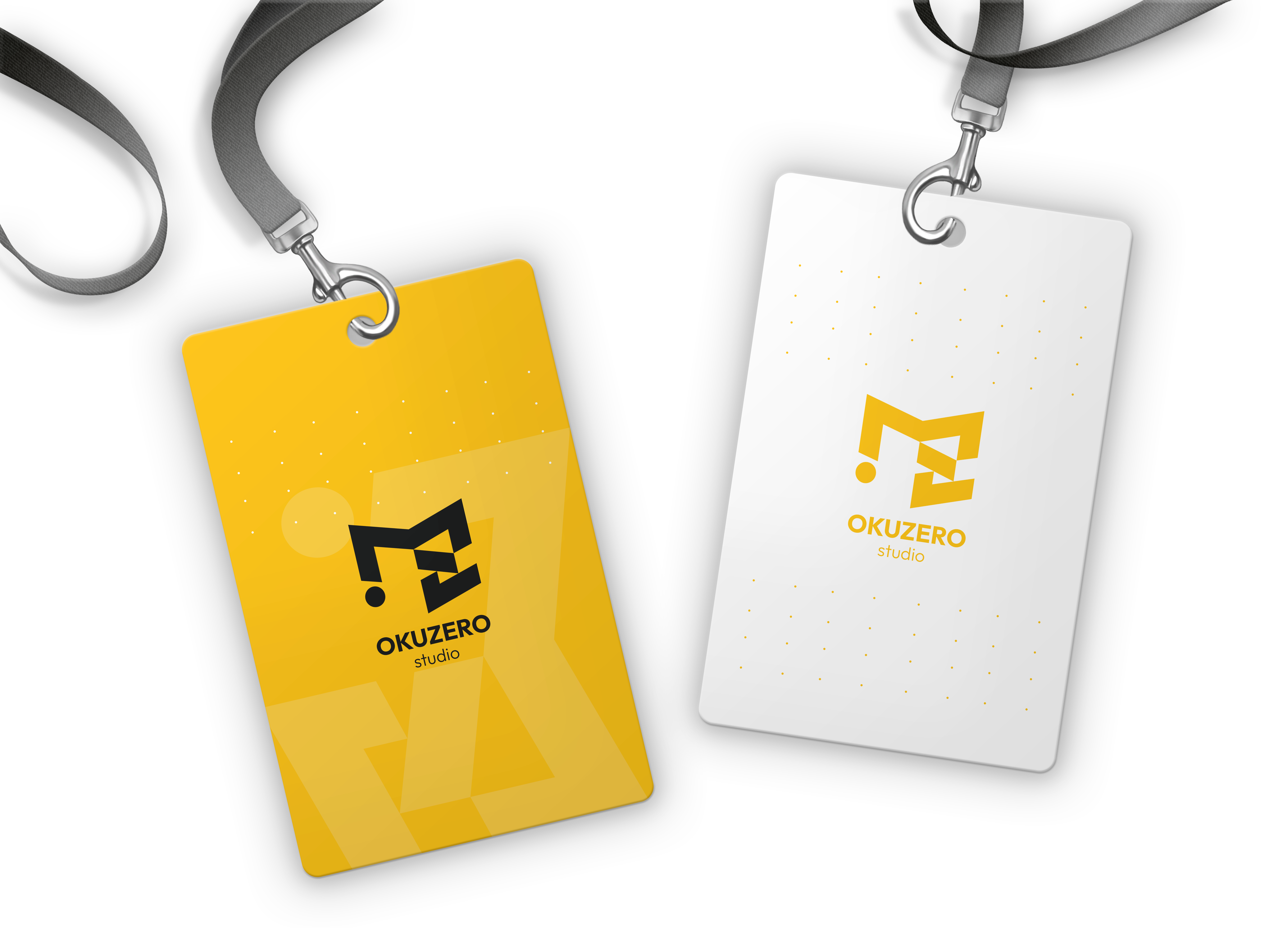 Okuzero Studio ID card and lanyard